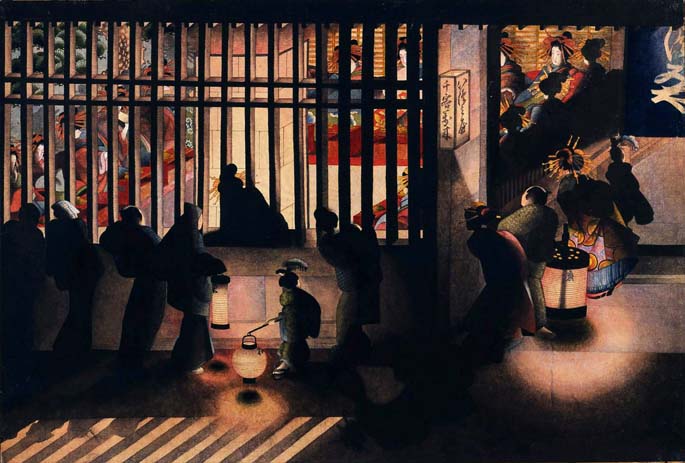 katsushika-oi, Notturno a Yoshiwara