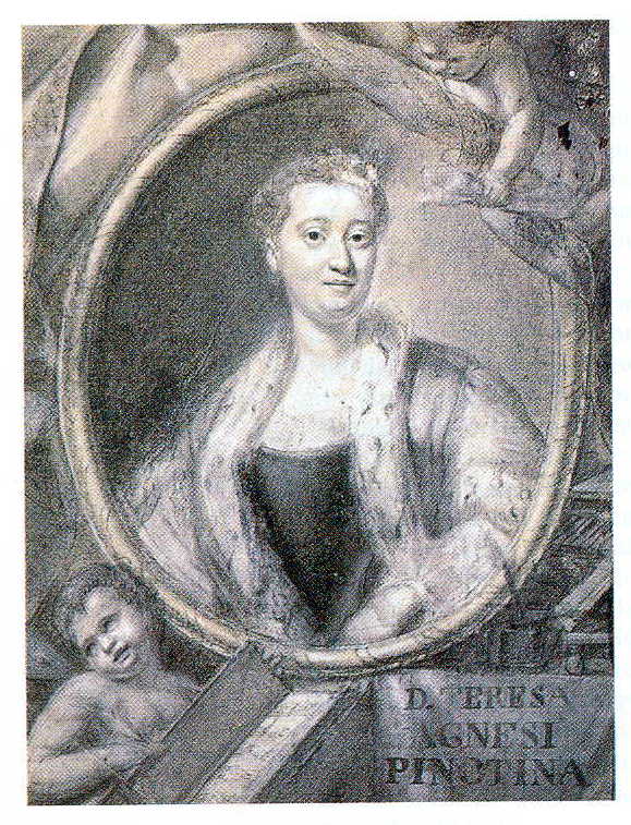 Ritratto di Maria Teresa Agnesi. Autore Benigno Bossi.
