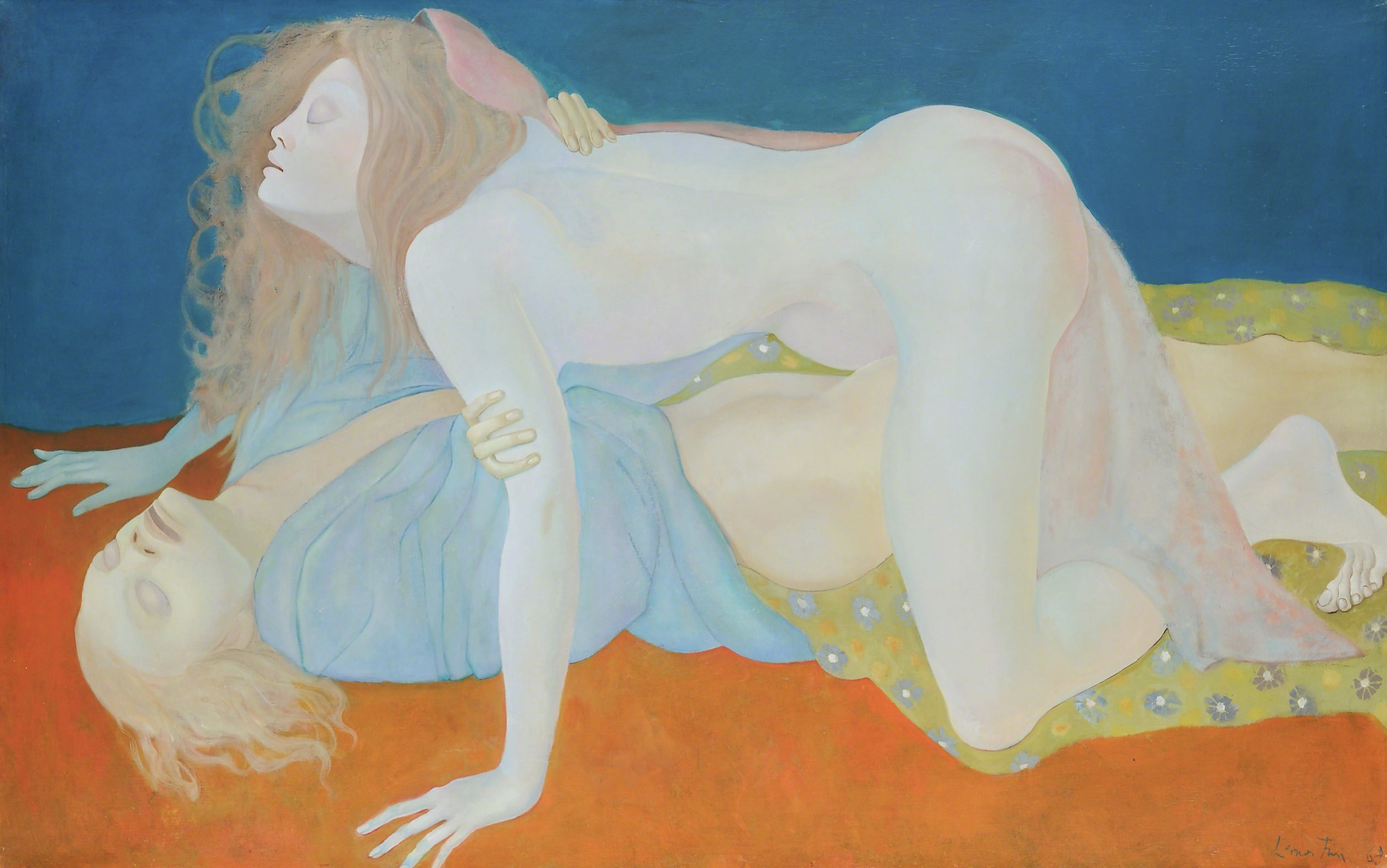 The Blind, olio su tela di Leonor Fini, 1968.