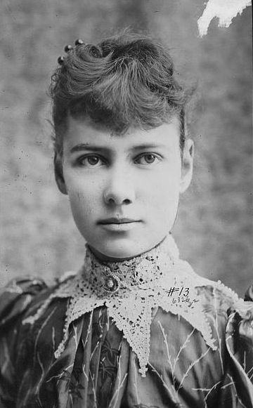  Nellie Bly, pseudonimo di Elizabeth Cochrane Seaman, 1890 circa.
