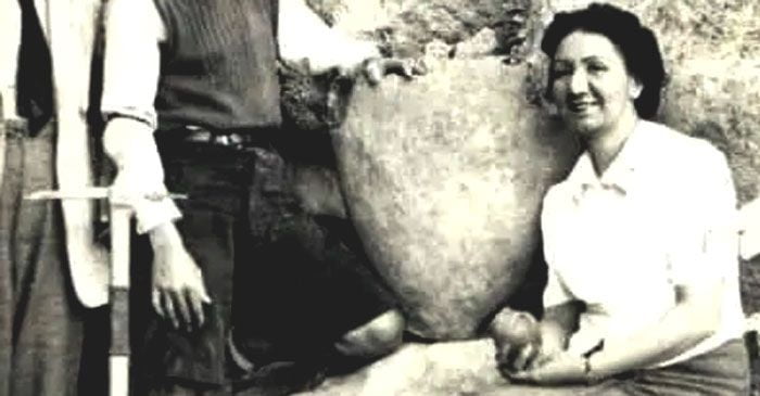 Jole Bovio Marconi (dettaglio di una foto dell’archivio di Gaetano Di Chiara; immagine tratta dal sito Preistoria in Italia)