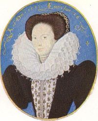 Miniatura che ritrae Emilia Bassano Lanyer. Autore Nicholas Hilliard, 1593.