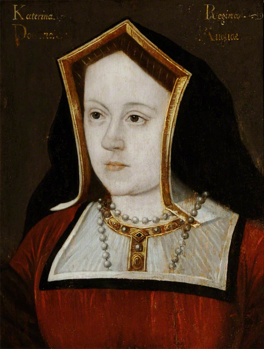 British (English) School; Catherine of Aragon (1485-1536); National Trust, Hardwick Hall; http://www.artuk.org/artworks/catherine-of-aragon-14851536-172300