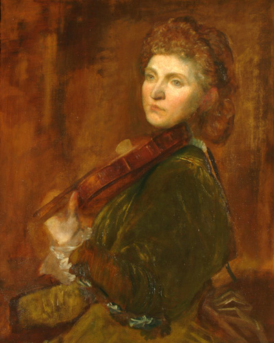 George Frederic Watts, Ritratto della violinista Wilma Neruda. Immagine in pubblico dominio.