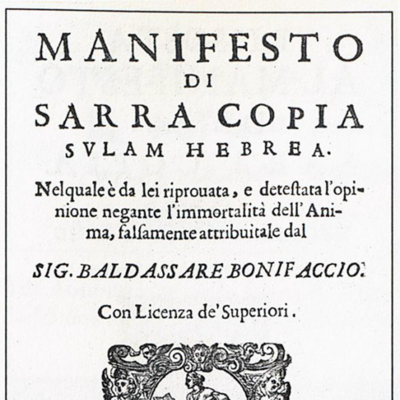 Sara Copio Sullam Venezia 1592 - Venezia 1641