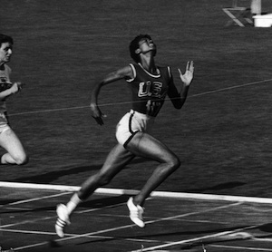  Wilma Rudolph in gara.
