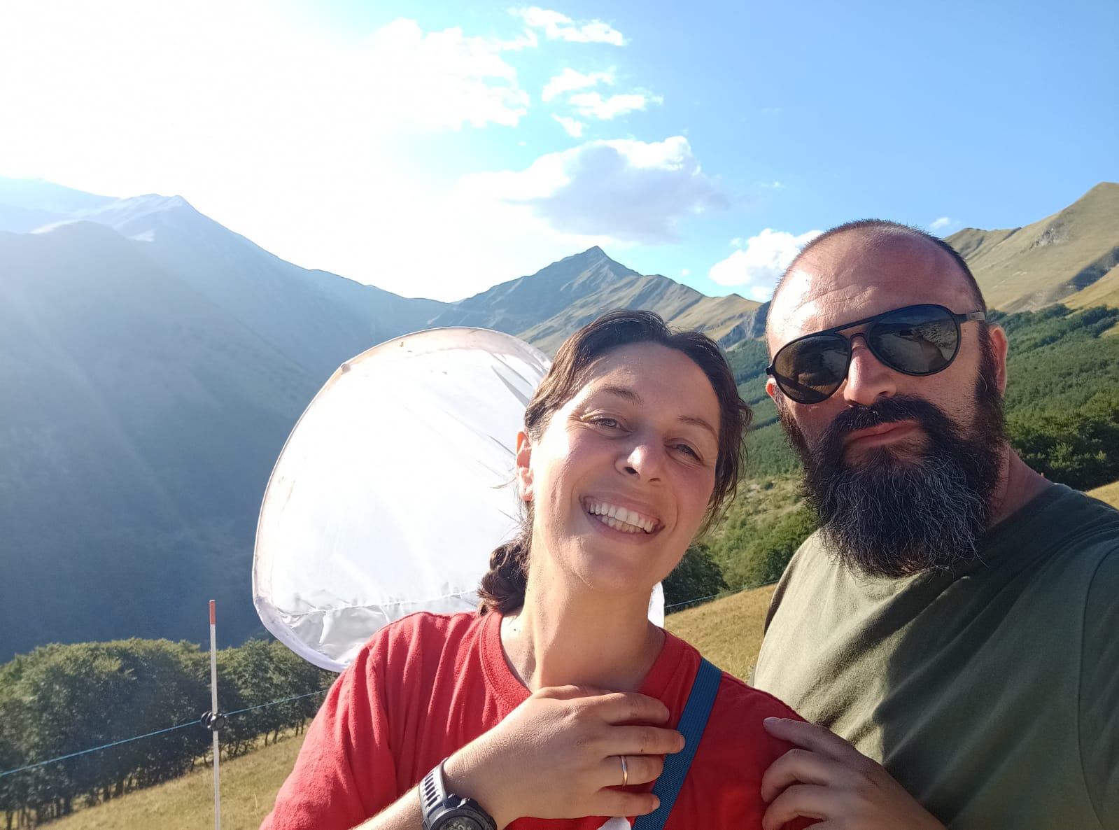 Fabiana Tassoni con il marito Patrizio.