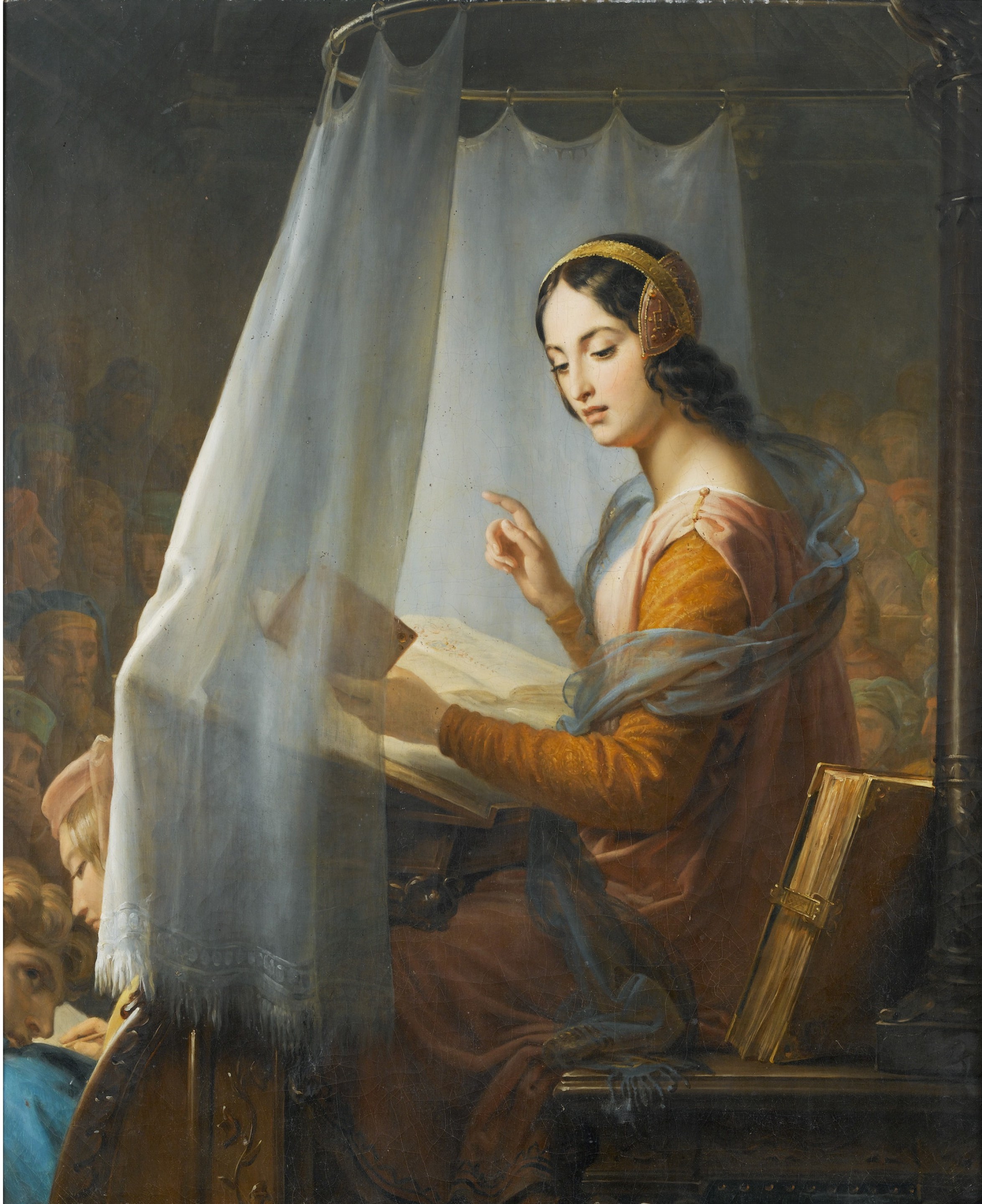 Ritratto di Novella D'Andrea, di Marie-Éléonore Godefroid.