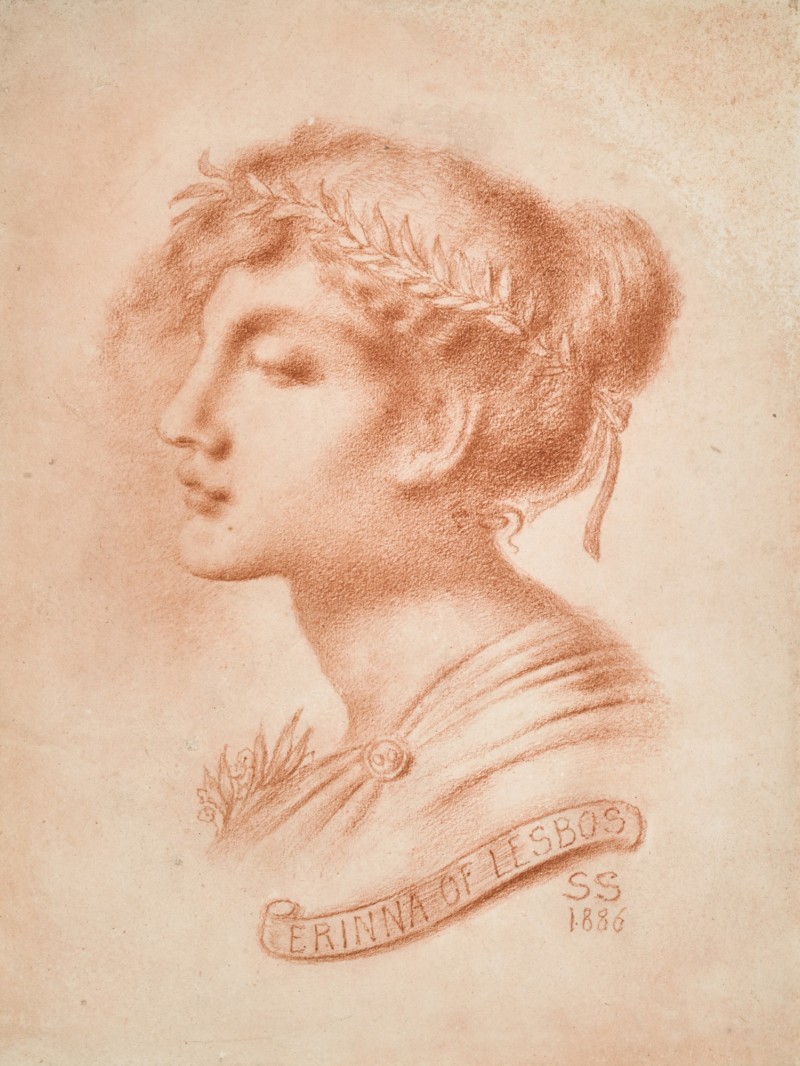 Erinna di Lesbo, di 	
Simeon Solomon, 1886.