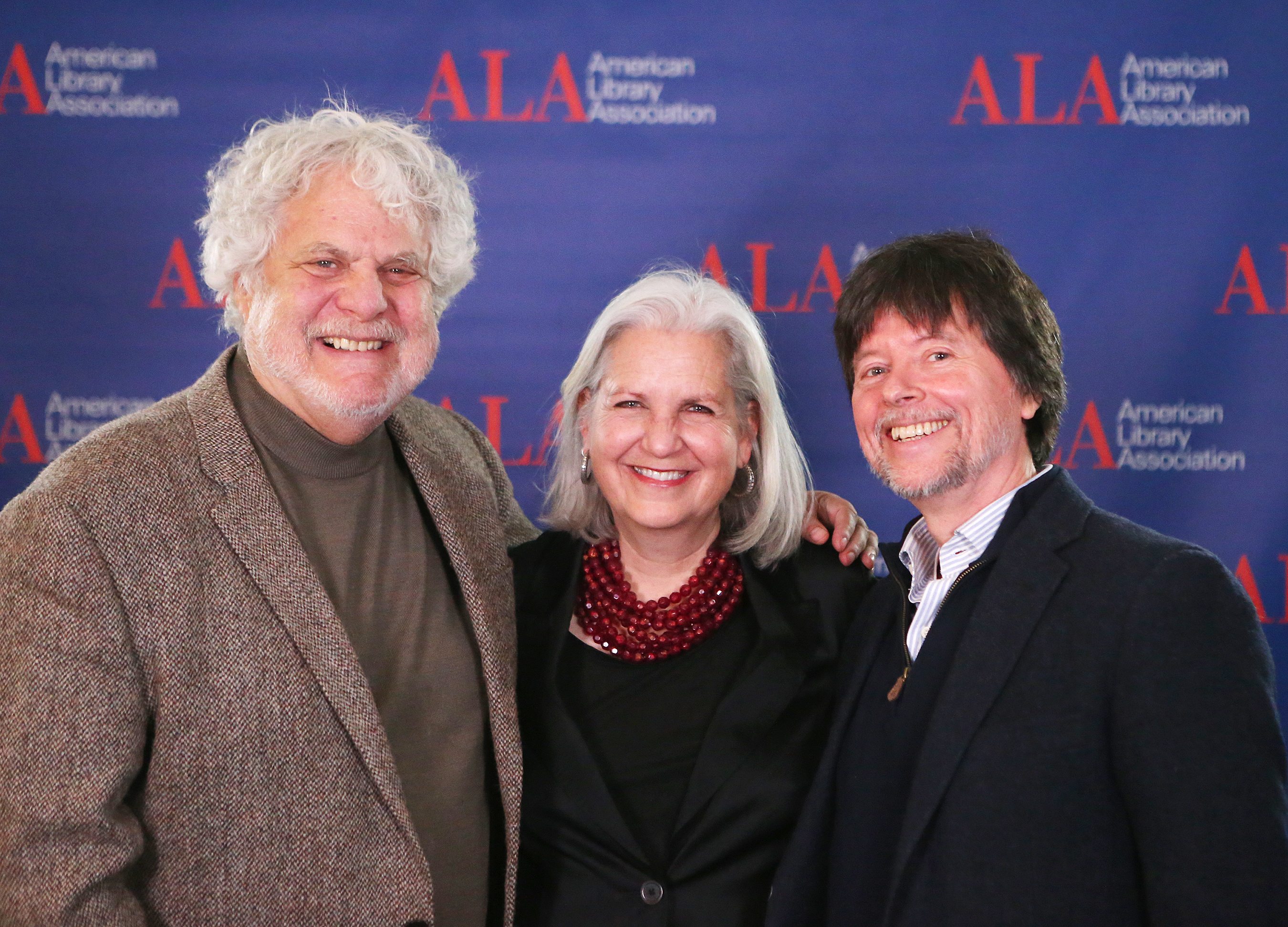 Terry Tempest Williams, Mark Kurlansky, e Ken Burns durante il ERT/Booklist Author Forum.