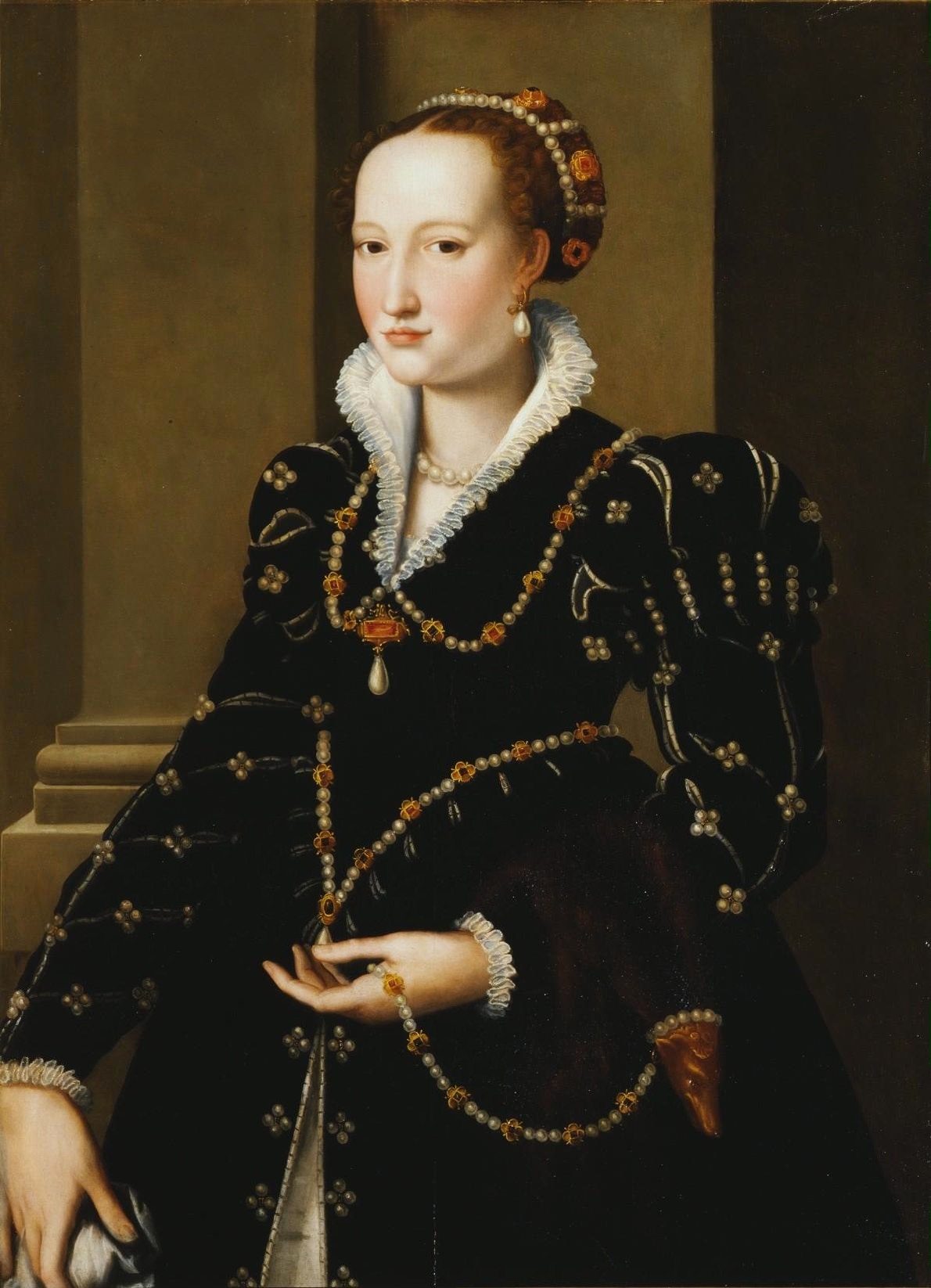 Ritratto di Isabella de' Medici, attribuito ad Alessandro Allori e precedentemente al Bronzino, 1555/1560.