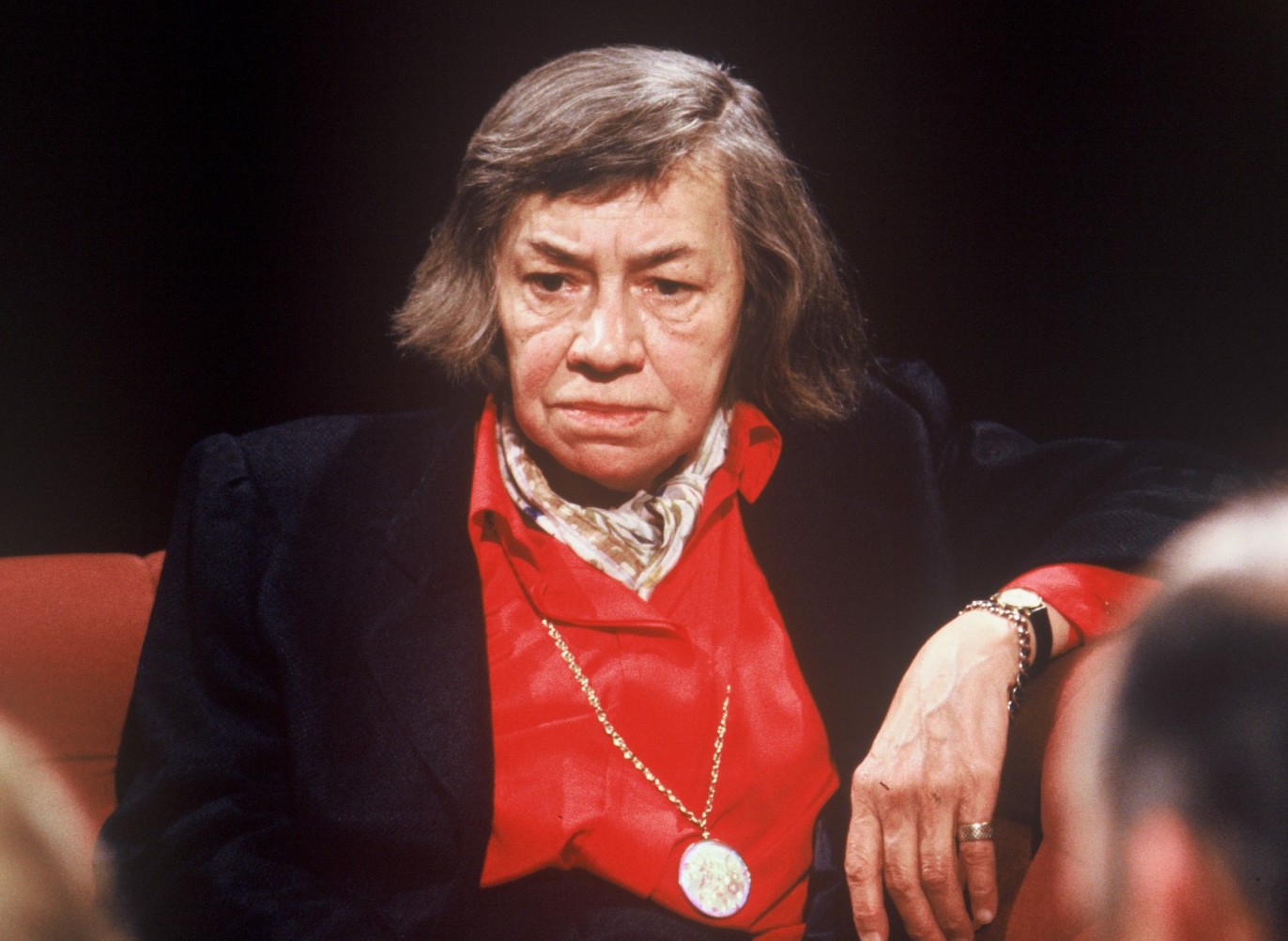 Patricia Highsmith durante la partecipazione al programma After dark, 1988.