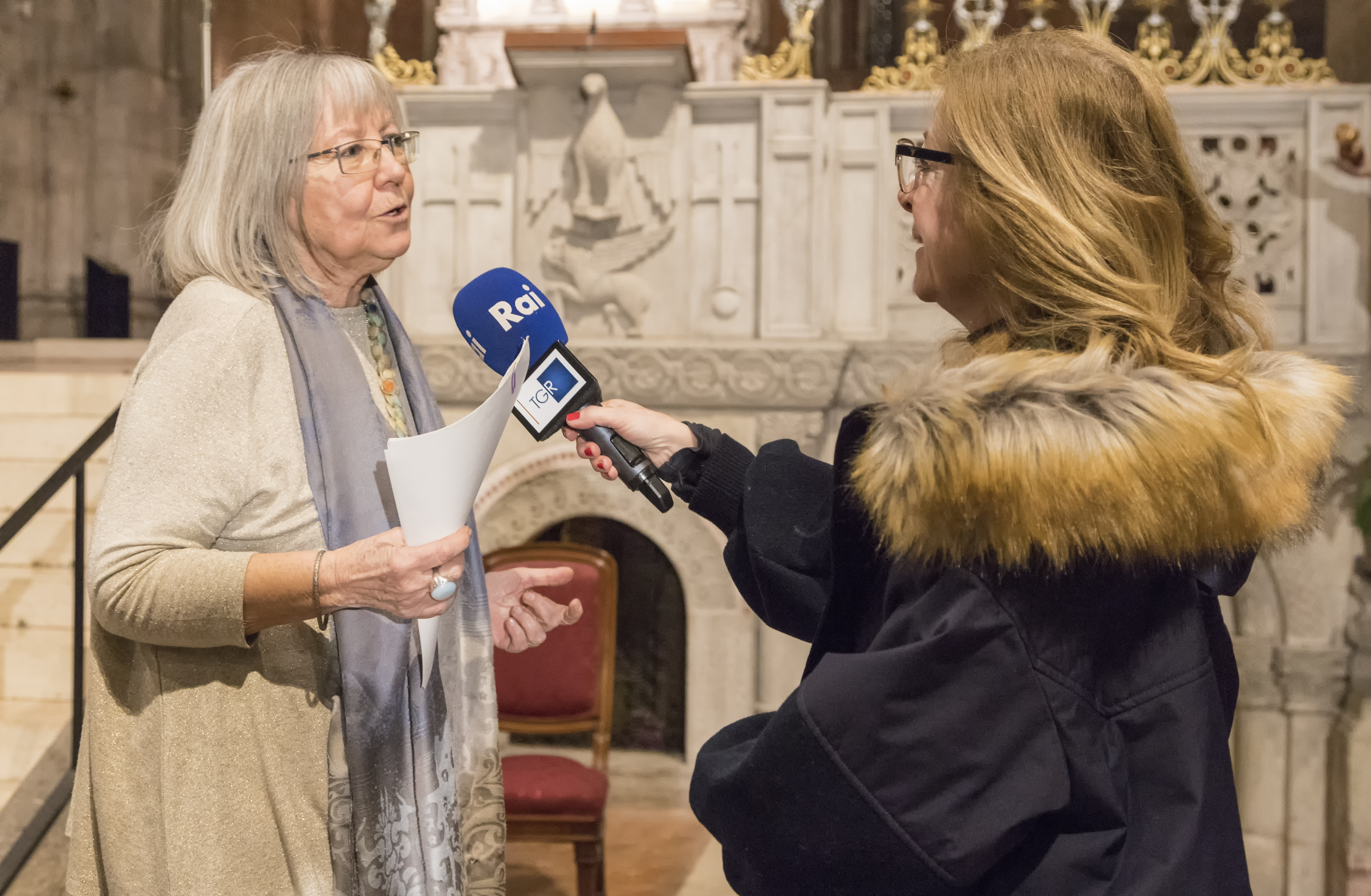 Vivian Lamarque a Pavia durante la seconda edizione del progetto “L’arca delle virtù: da Agostino al XXI secolo”.
