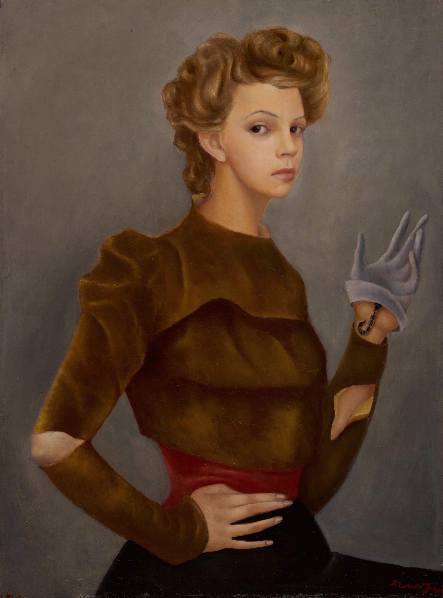 Autoritratto con scorpione, di Leonor Fini, 1938.