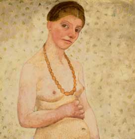  Paula Modersohn-Becker, Autoritratto per il mio sesto anniversario di matrimonio, 1906, Brema, Paula Modersohn-Becker Museum.
