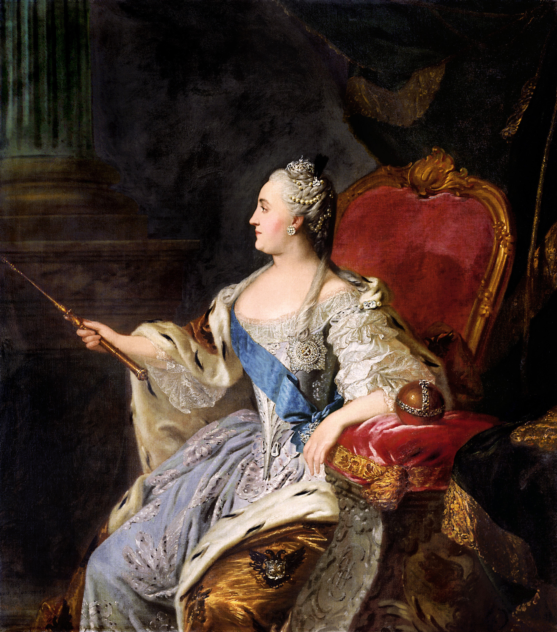 Ritratto di Caterina II, di 
Fyodor Rokotov, 1763.