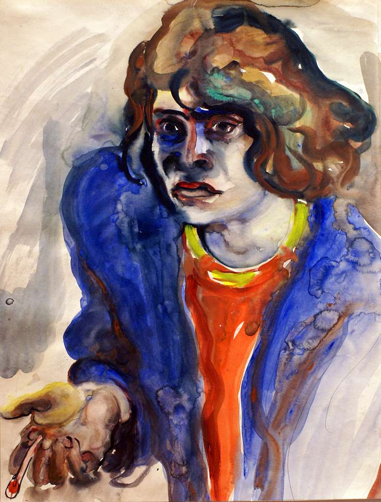  Elfriede Lohse-Wächtler, Die Zigarettenpause (‪Selbstporträt), 1931‬ - via Wikimedia Commons