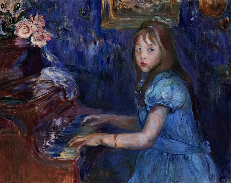Lucie Leon at the piano, 1892, the Athenaeum.